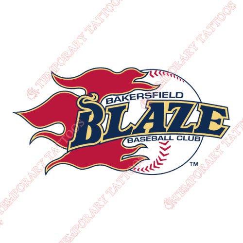 Bakersfield Blaze Customize Temporary Tattoos Stickers NO.7650